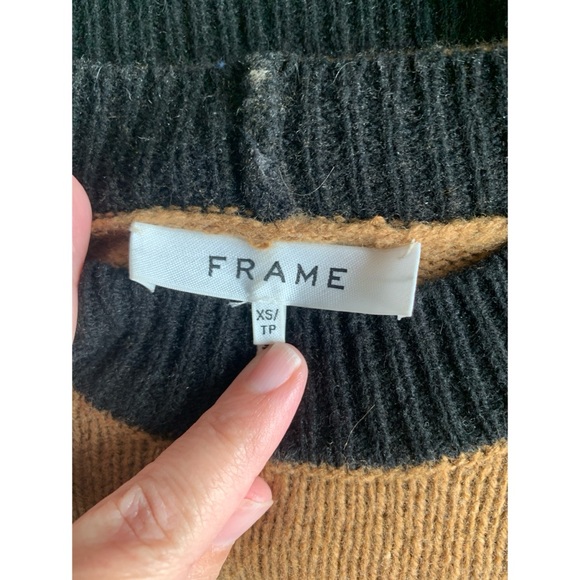 FRAME Cashmere Colorblock Sweater Women’s Size XS - Picture 4 of 5